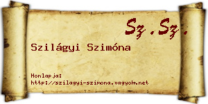 Szilágyi Szimóna névjegykártya
