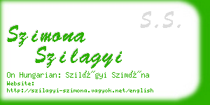 szimona szilagyi business card